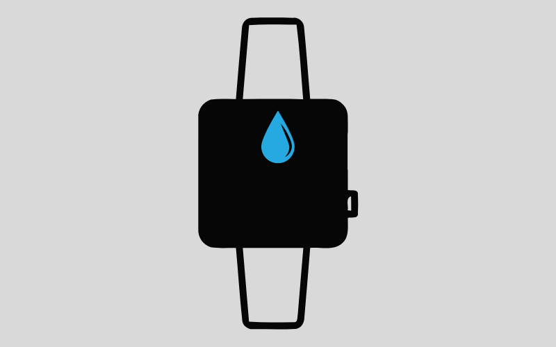 What does the water drop icon mean on my Apple watch?